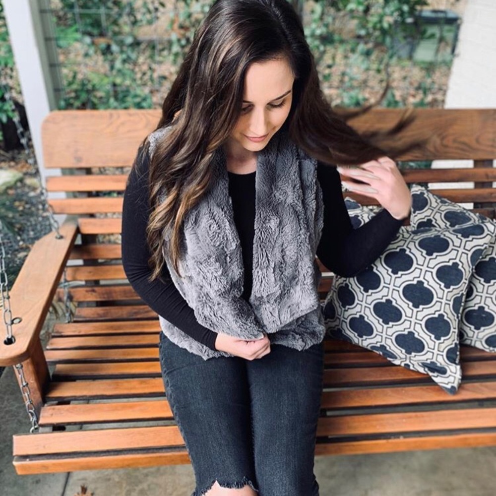 fur vest jacket
